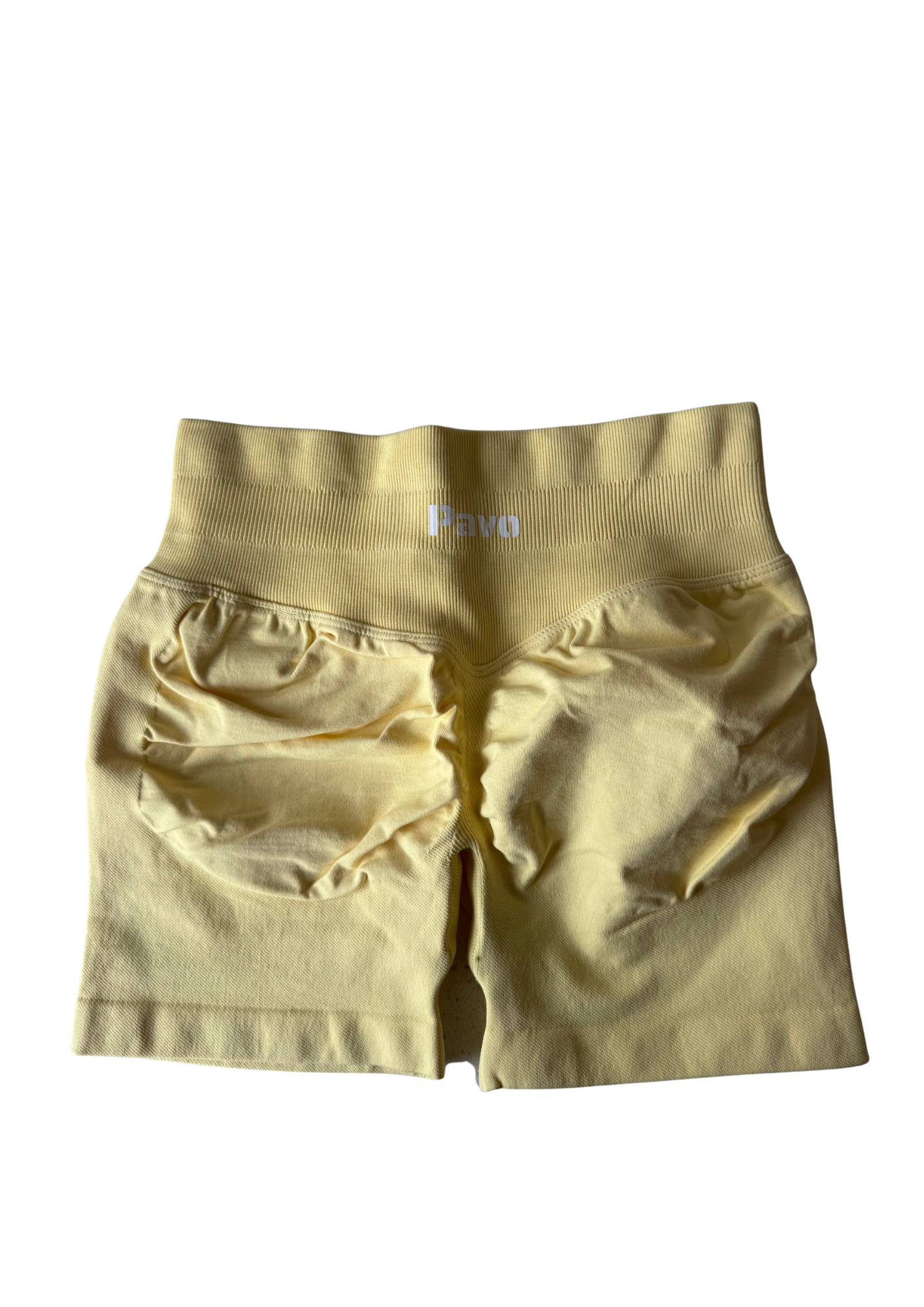 Buttery yellow activewear shorts
