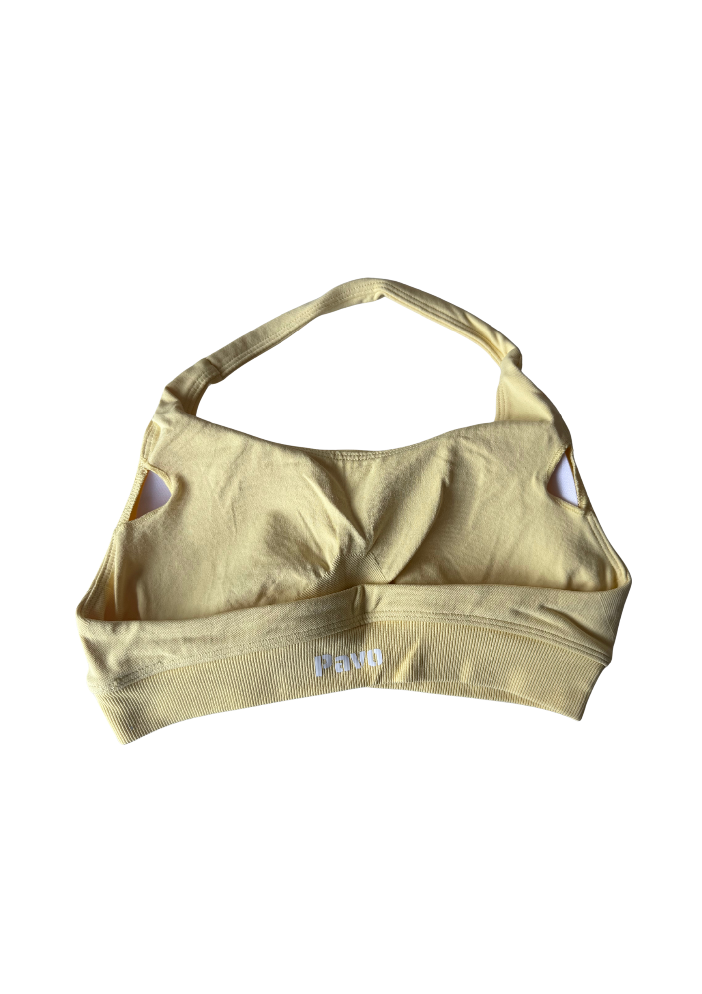 Buttery yellow activewear bra