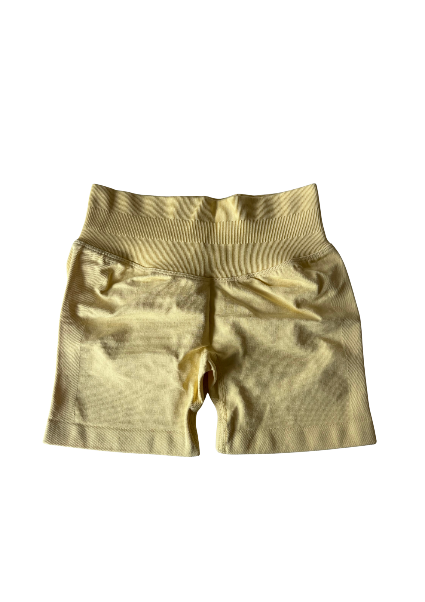 Buttery yellow activewear shorts