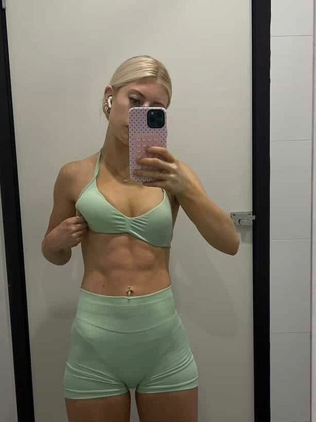 Mint Green Scrunch Halter Crop