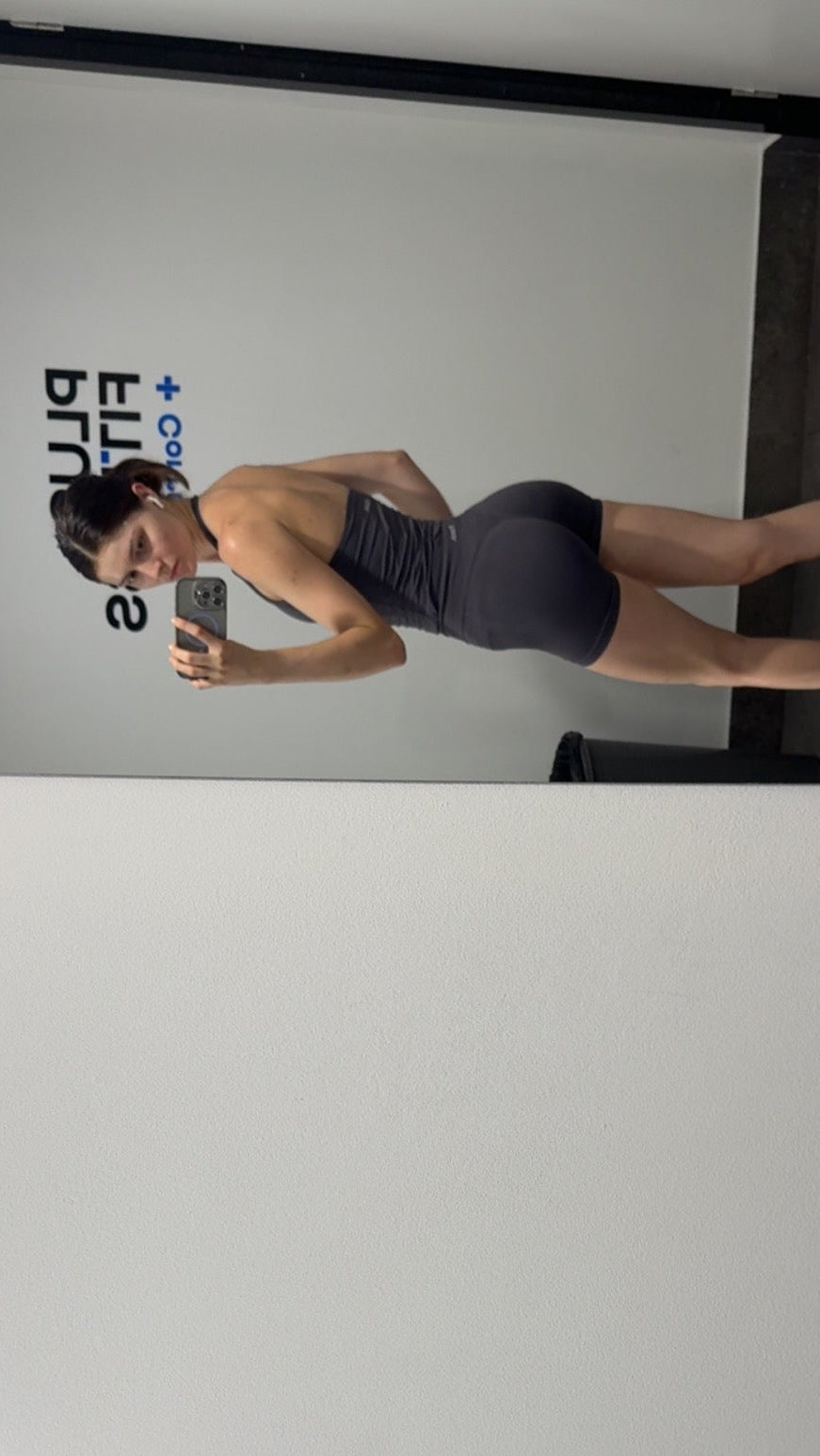 Dark Grey Seamless Scrunch Shorts