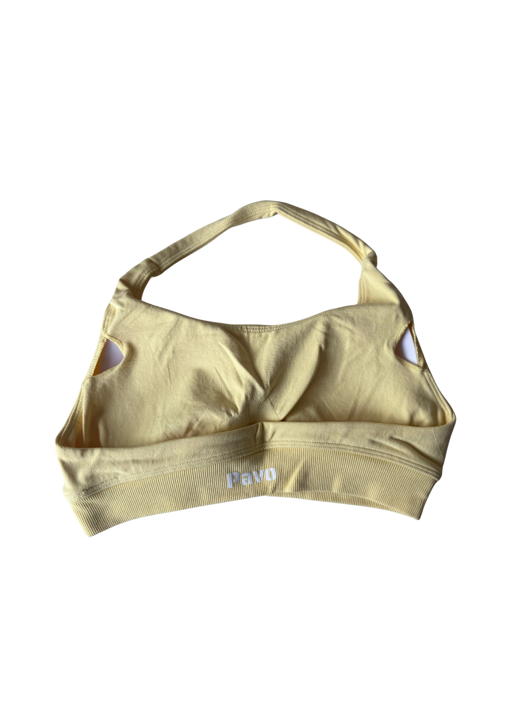 Buttery yellow activewear bra