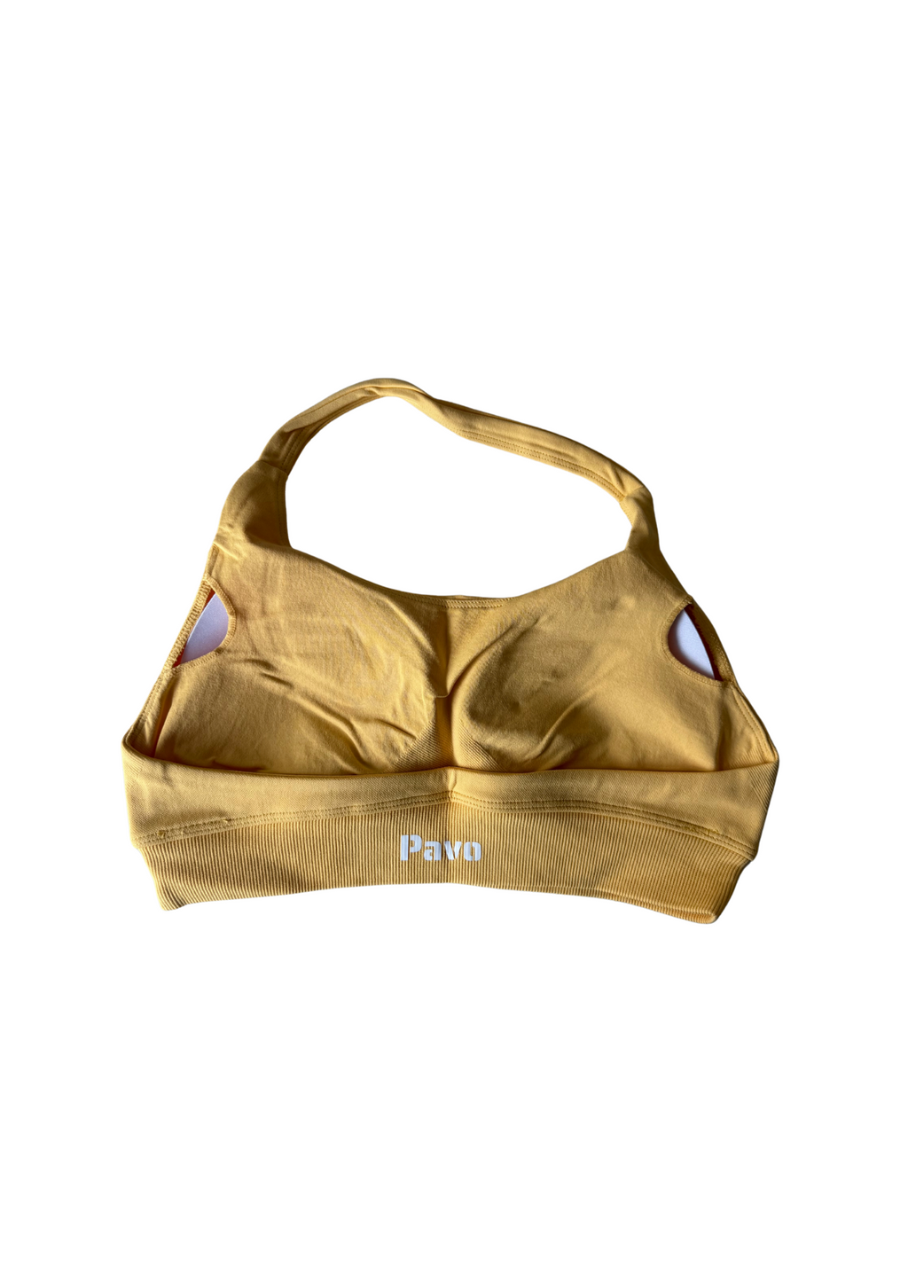 Burnt yellow activewear bra