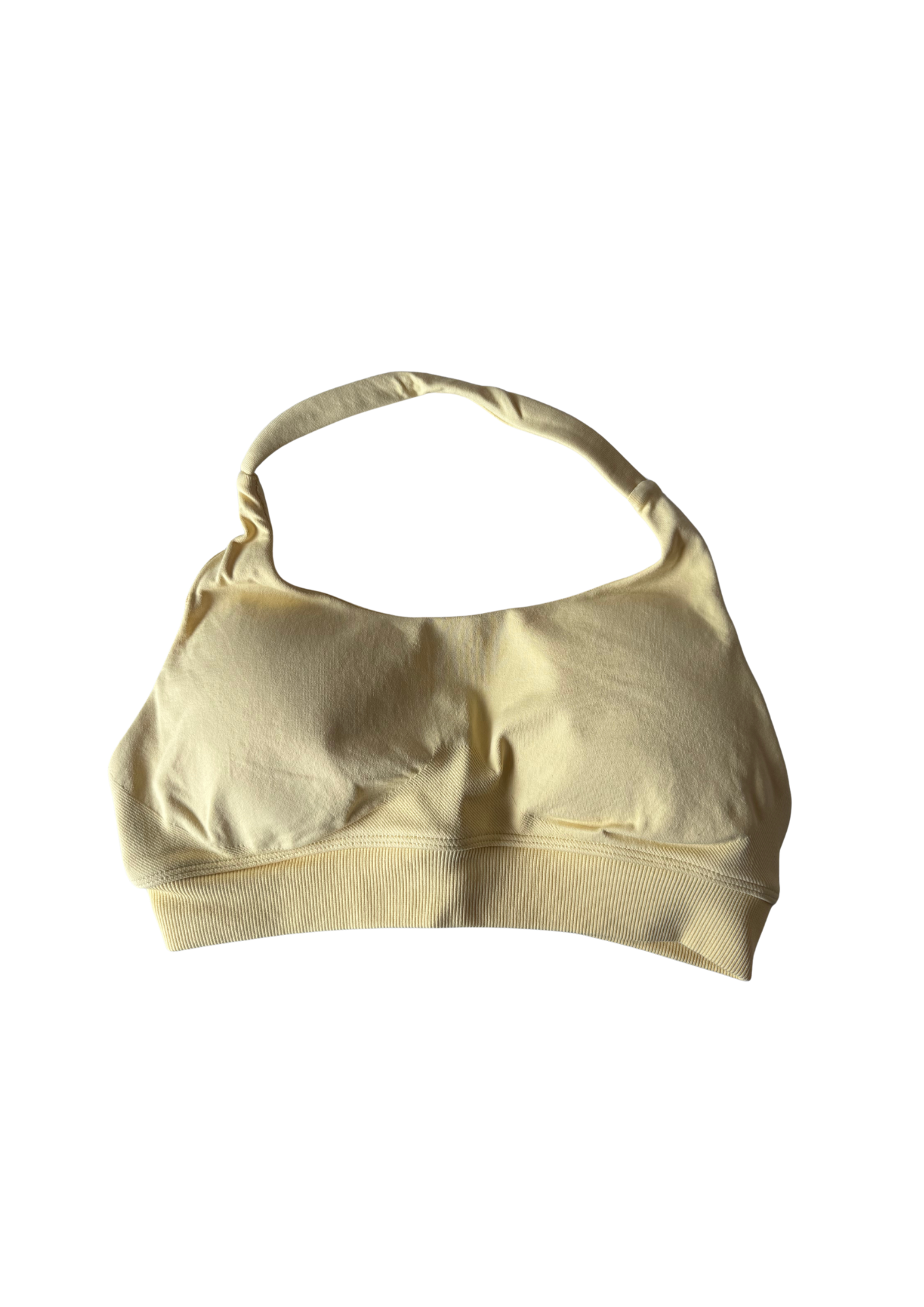 Buttery yellow activewear bra